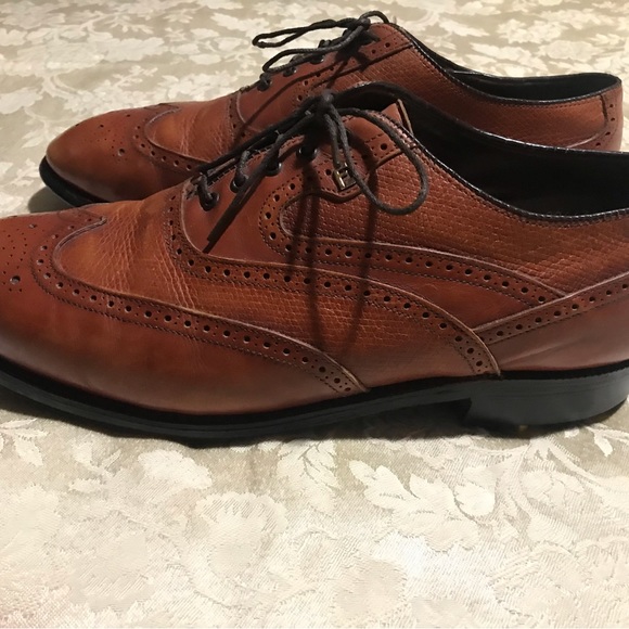 Pre-owned Foot Joy Men’s Brown Saddle Wingtip Classics 51128 - Size 10E - Picture 3 of 13